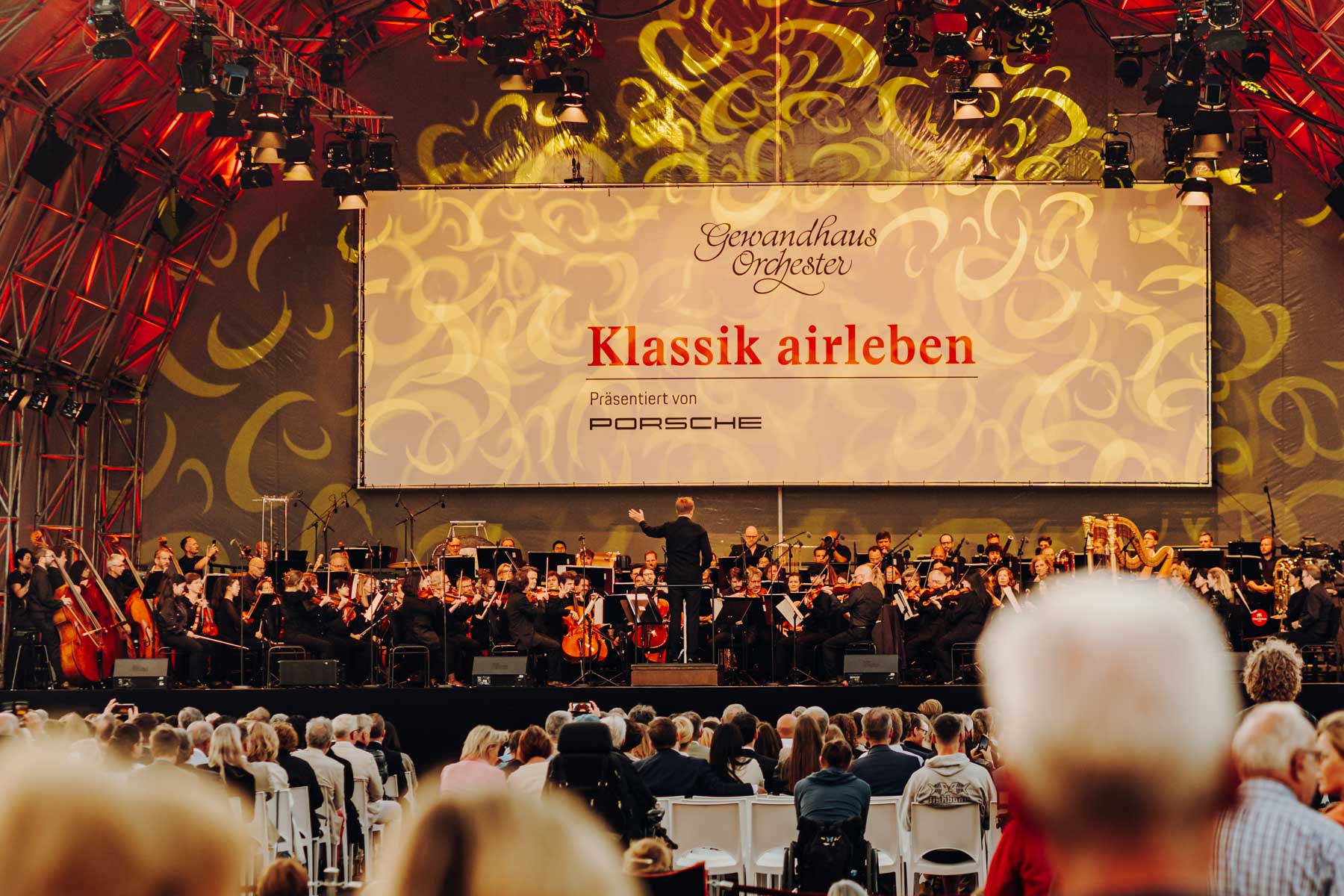 Eventfotograf Leipzig Gewandhausorchester Das Gewandhausorchester beim Open-Air-Konzert Klassik airleben vor Publikum